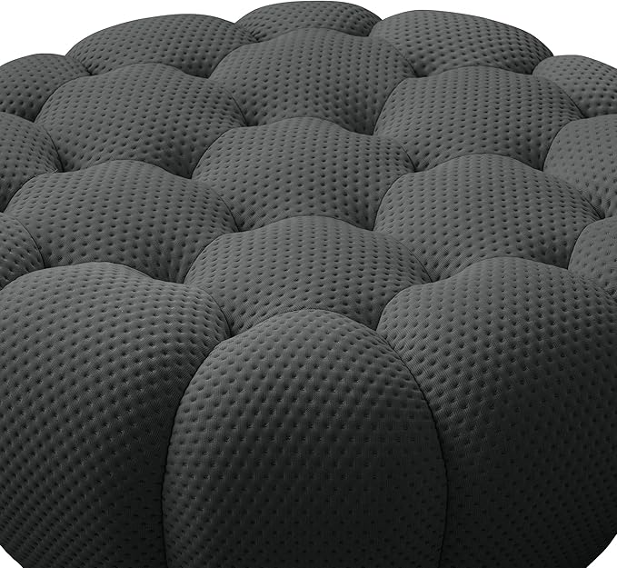 JACH Bubble Sofa with Ottoman Curved Couch Comfy Upholstered Sofa Mesh Fabric 3D Honeycomb Shape Modern Couch for Living Room Office Apartment Small Space (Grey)
