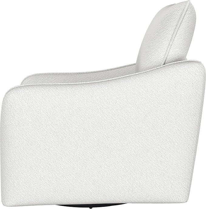 Coaster Home Furnishings Madia Upholstered Slope Arm Swivel Club Chair Vanilla