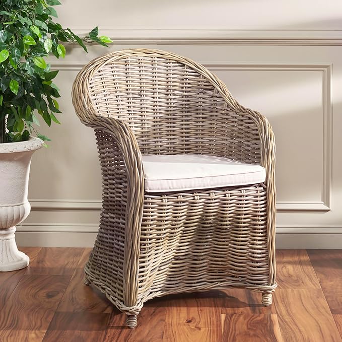Safavieh Home Collection Zane Natural Wicker Club Chair Standard