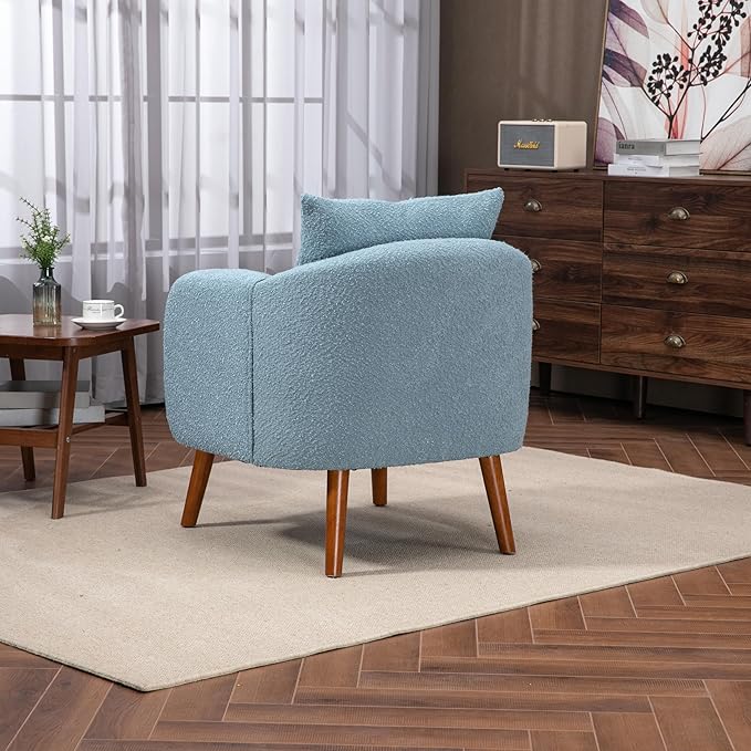 Wood Frame Armchair Modern Accent Chair Lounge Chair for Living Room