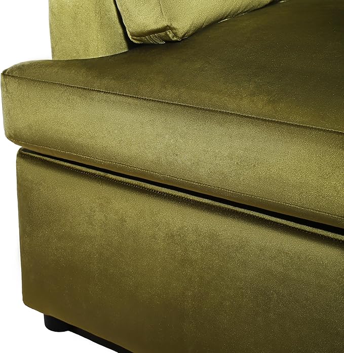 Velvet Oversized Accent Chair with Plush Armrest Cushions | Large Lounge Chair Single Sofa for Living Room Bedroom