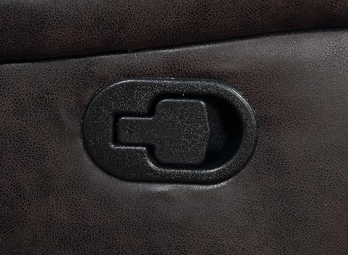 Coaster Home Furnishings - Greer - Leatherette Upholstered Swivel Glider Recliner Chair with Pocket Coil Cushions Padded Armrests Contrasting Stitching - Living Room - 41-Inch - Brown - 651356