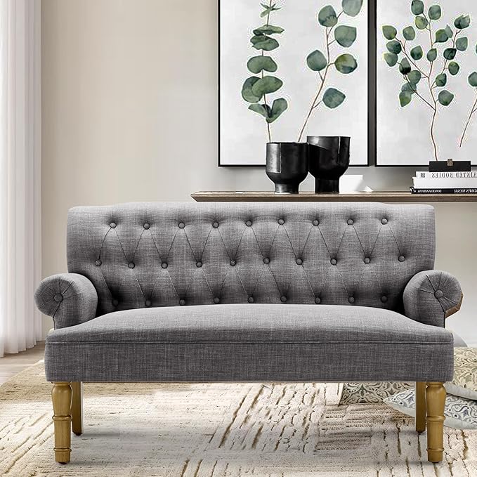 Rosevera Drennan Loveseat - Sofa for Living Room Linen Ash