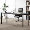 Need 70.8 Inch Sturdy Computer Desk Large Study Student Writing Desk Simple Style PC Workstation with Black Metal Frame for Home Office Black