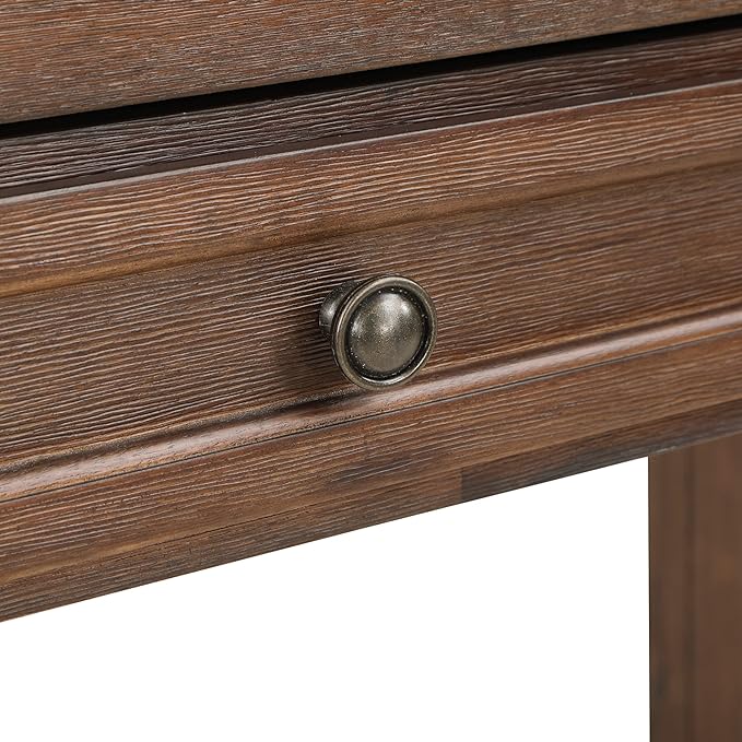 OSP Home Furnishings Baton Rouge Work Smart 48-Inch Sit-to-Stand Lift Desk Brushed Walnut Finish