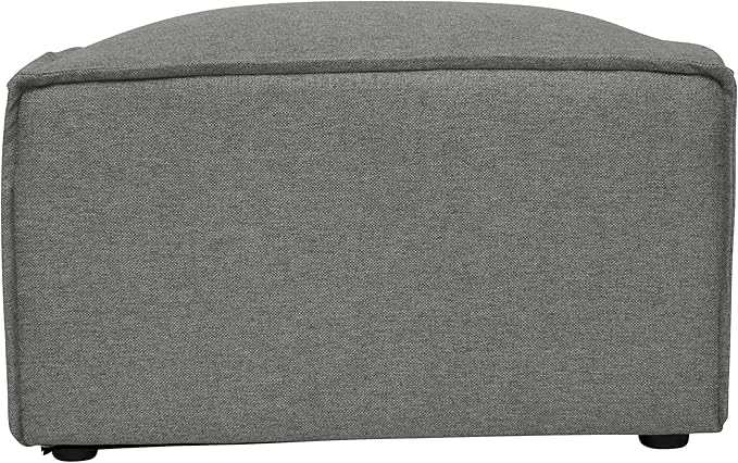 EMMA + OLIVER Farmount Modular Ottoman for Sectional Sofa Modular Footrest Dark Gray
