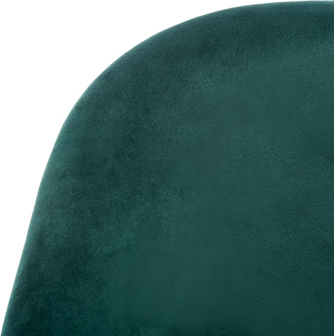Safavieh Home Brienne Retro Glam Emerald Green Velvet and Brass Arm Chair