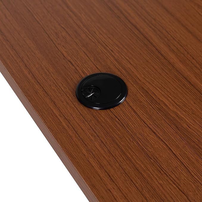 Flash Furniture Tanner Electric Height Adjustable Standing Desk - Table Top 48 Wide - 24 Deep (Mahogany)