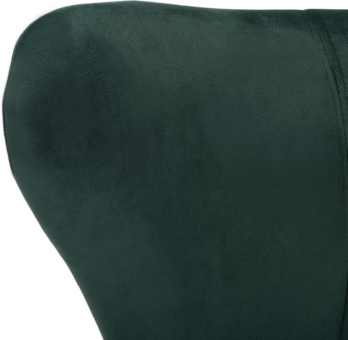 Safavieh Home Blair Retro Glam Forest Green Velvet and Gold Wingback Accent Chair