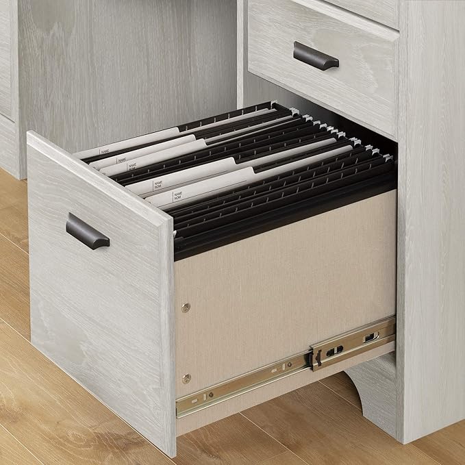 South Shore Versa Computer Desk with Hutch Winter Oak Traditional