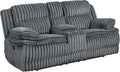 Lexicon Goodland Corduroy Dbl Rclng Love Seat with Center Console in Dark Gray
