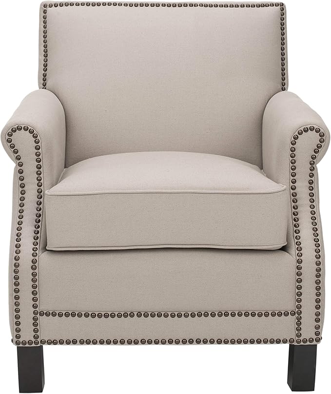 Safavieh Mercer Collection Charles Beige Linen Club Chair