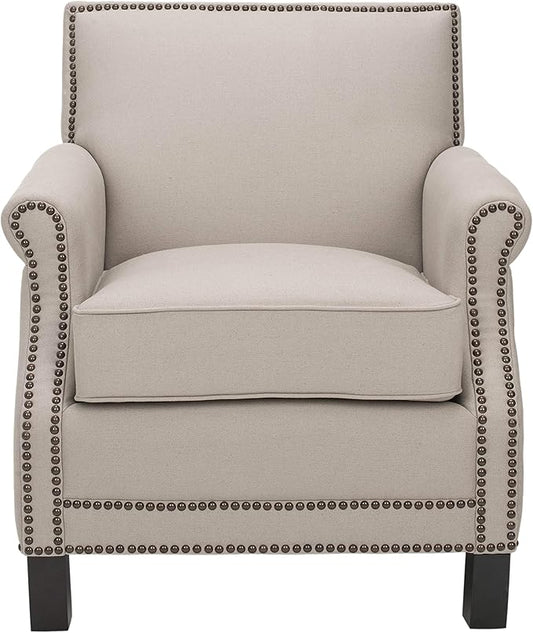 Safavieh Mercer Collection Charles Beige Linen Club Chair