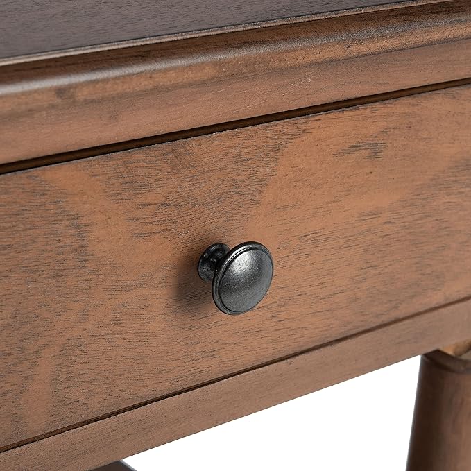 SAFAVIEH Home Collection – Henric 1-Drawer Computer Desk with 2 Shelves Brown Home Office Writing Table 45 Wide (DSK5712B)