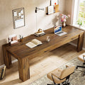Tribesigns 78.7-Inch Extra Long Computer Desk Two Person Desk Double Gaming Desk for 2 People Workstaion for Home Office Dark Brown