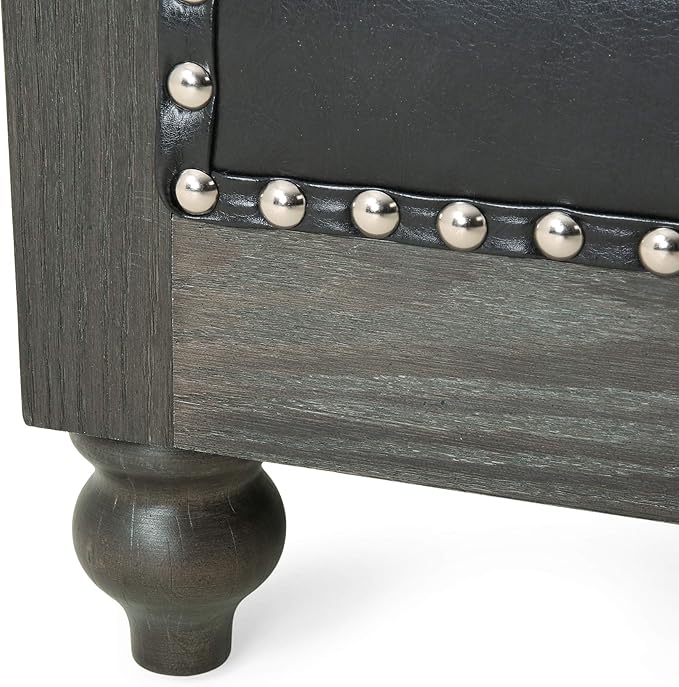 Christopher Knight Home Castalia Club Chair Pine Midnight Black + Dark Brown