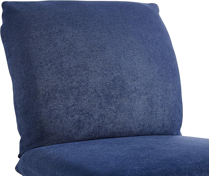 Classic Brands Eternity Upholstered Armless Accent Chair Blue| Mid-Century Modern | Ergonomic