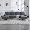 107.9” U Shaped Sectional Sofa with Double Extra Wide Chaise Seat Cushions &amp Removable Back for Living Room Office Apartment