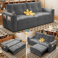 74'' Convertible Sofa Bed 2-in-1 Velvet Sleeper Sofa for Small Spaces Modern Loveseat &amp Guest Bed Apartment &amp Dorm FurnitureDark Grey | Convertible Sofa Bed