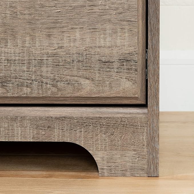 South Shore Versa Weathered Oak Computer Desk with Hutch