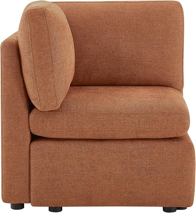 CHITA Modern Upholstered Middle Corner Sectional for Modular Couch Terracotta
