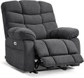 MCombo 27'' Oversized Recliner Power Recliner Chair for Big and Tall Zero Gravity Recliner with USB Charge Ports Side Pockets for Living Room Fabric PR677 (Dark Grey)