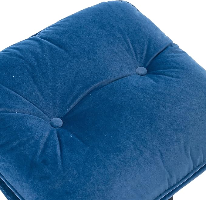 Accent Chair TV Chair Living Room Chair with Ottoman-Blue