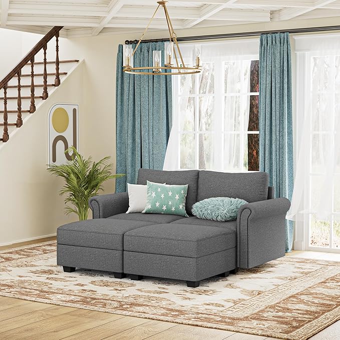Modular Sectional Sofa with Storage Sectional Couch with Deep Seat Modular Couch for Living Room OfficeHigh Supportive &amp Soft Sponge 4 Seats