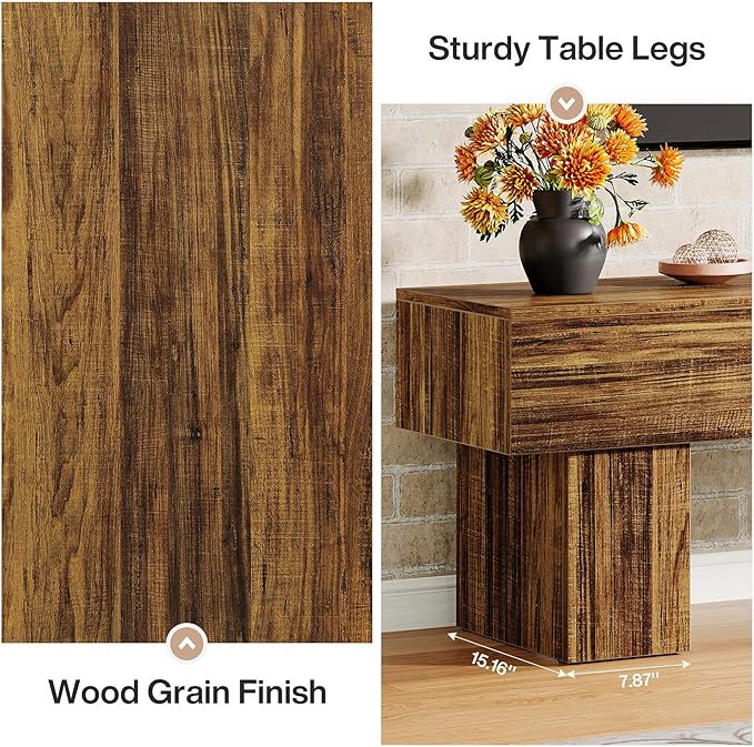 Tribesigns 63 TV Stand Farmhouse Entertainment Center Low TV Console Table for Living Room Long Media Console Television Stands for 55/60/65 Inch TV