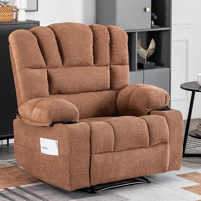 Lounge Chair with Electric Recline for Elderly Seating in Living Room or Bedroom.