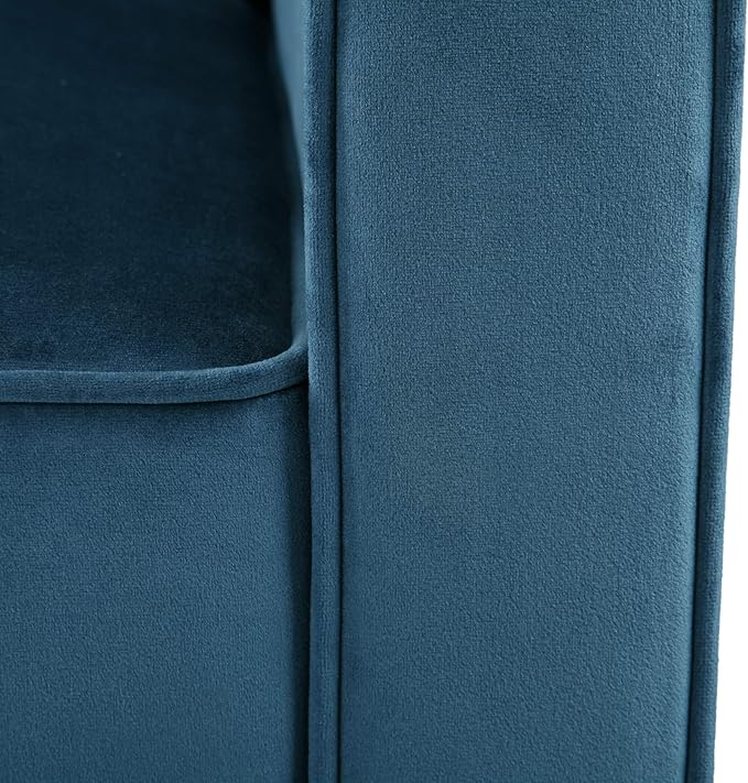 Christopher Knight Home Rachel Contemporary Velvet Club Chair Blue Dark Brown