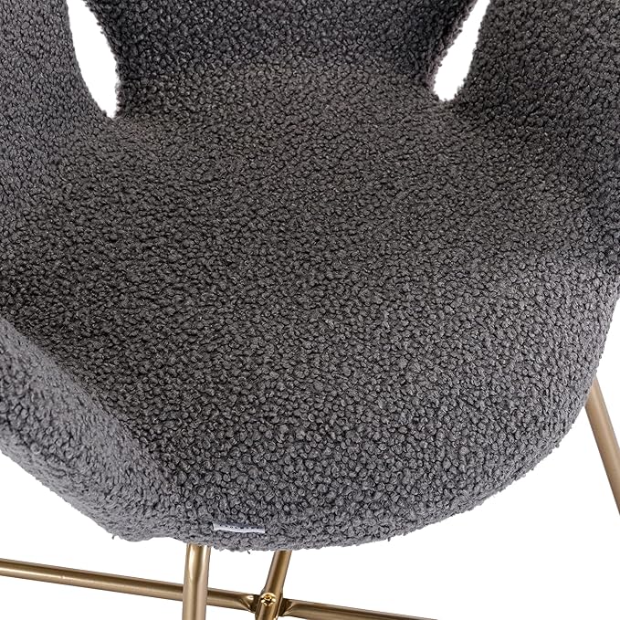 Modern Velvet Accent Chair Comfy Cute Upholstered Vanity Desk Chair wMetal Legs Soft CushionArmchair for Living Room 2PCSet