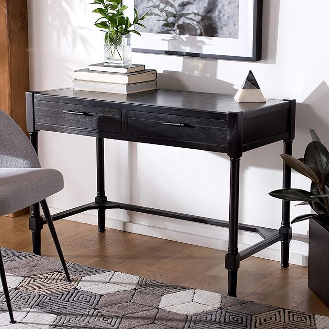 Safavieh Home Collection Filbert Black 2-Drawer Writing Desk DSK5701B