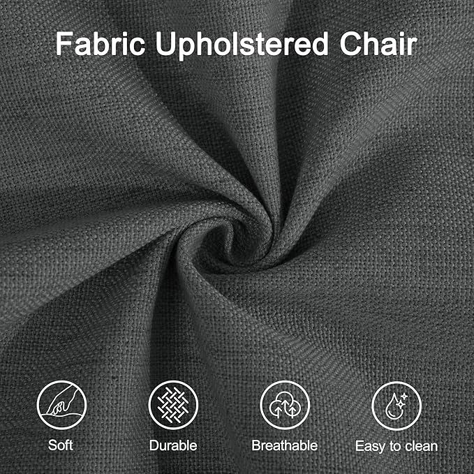 360° Swivel Oversized Accent Chairs Set of 2 Fabric Upholstered High Back &amp Thick Cushion Ergonomic Comfy Reading Lounge Sleeper Chair with Sturdy Metal Base for Living Room Bedroom Grey
