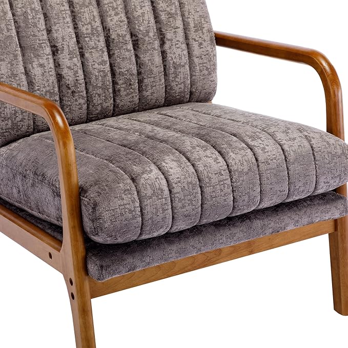 Wood Frame Armchair Modern Accent Chair Lounge Chair for Living Room