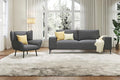AMERLIFE 89-Inch 3-Seater Couch - Cozy Sofa with Extra Deep Seats Modern Chair Set for Living Room Grey Corduroy