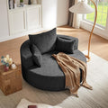 360° Swivel Chair Accent Chair with 3 Removable Pillows Modern Chenille Fabric Barrel Chair Swivel Round Sofa Chair for Living Room Bedroom Office and Hotel