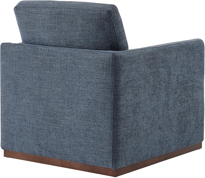 CHITA Swivel Accent Chair FSC Certified Mid Century Modern Arm Chair for Living Room and Bedroom Fully Assembled Blue
