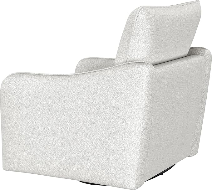 Coaster Home Furnishings Madia Upholstered Slope Arm Swivel Club Chair Vanilla