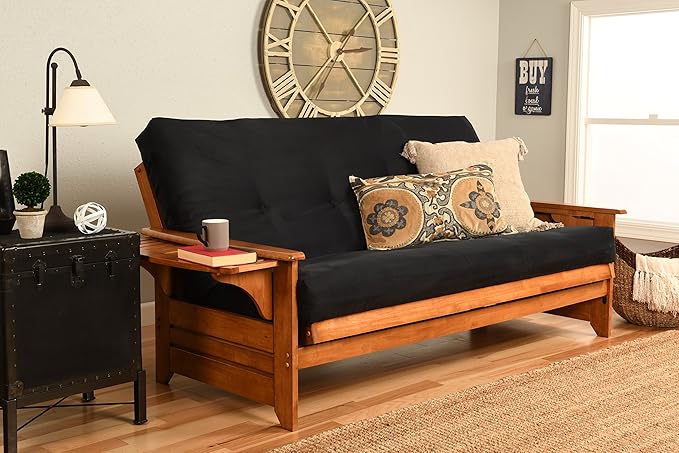 Kodiak Furniture Phoenix Futon Full Size Suede Black
