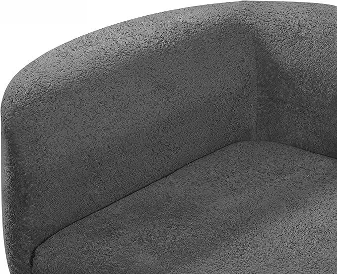 GDFStudio 116 Modern Curved Sectional Sofa with Chaise LoungePearl Upholstered Fully Compressed Sponge Couch2 Pcs SetRight Hand FacingFully Assembled Lounge Seating for Living RoomCharcoal Gray