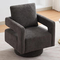 Aoiy &amp Wifon 29.13 W 360 Degree Small Swivel Accent Chair Modern Living Room Accent Chair Comfy Swivel Barrel Chairs for Living Room Boucle Charcoal