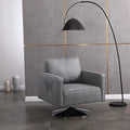 Modern Linen Swivel Accent Chair Comfy Armchair with 360 Degree Swiveling for Living Room Bedroom Reading Room Home Office (Light Grey)