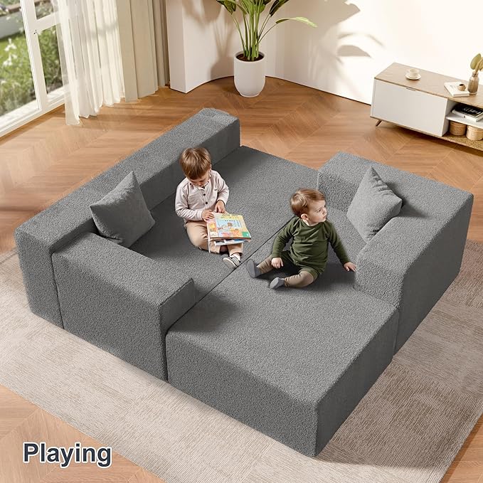 104 Sectional Couches for Living Room Modular Sectional Sofa with Deep Seat Cloud Couch for Living Room Bedroom L-Shape Couch with Chaise No Assembly Required (Plush Right)