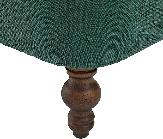 Upholstered Oversized Chaise Lounge Chair Solid Wood Frame Comfy Arm Chair with Thick Double-Layer Cushion Curved Armrests Modern Overstuffed Sleeper Recliner for Bedroom Living Room(Emerald Green)