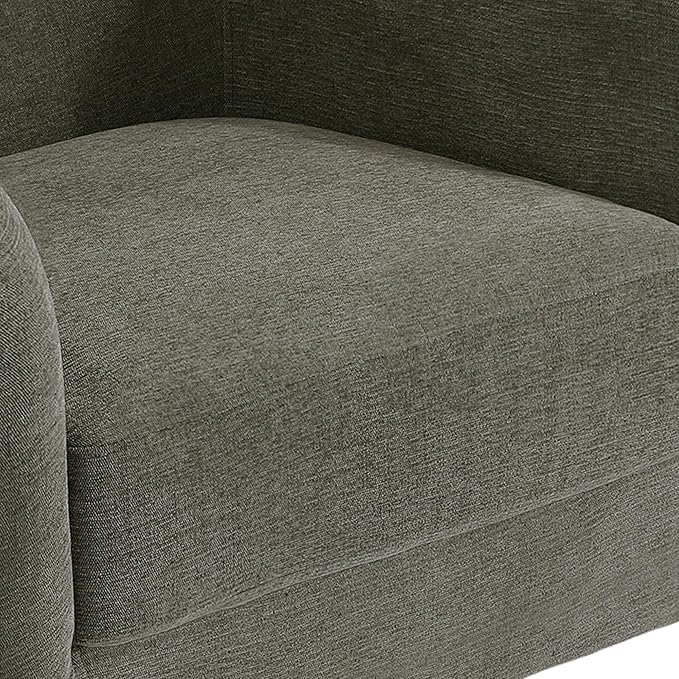 Lumibee Swivel Accent Barrel Chairs Upholstered Comfy Swivel Round Barrel Chair 360° Rotation Single Sofa Club Armchair for Living Room Reading Room Bedroom Chenille Tan