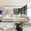 Ball &amp Cast 4 Seater Cloud Sectional Couch102.4 Modern Modular Sectional Sofa with Deep Seat &amp PillowsPlush Corduroy Comfy Convertible Sofa Couches for Living RoomBeige