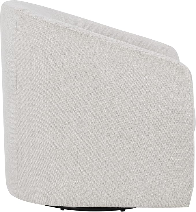OSP Home Furnishings Parker Upholstered Swivel Tub Accent Chair Cream Fabric