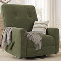 GarveeHome Recliner Chairs Swivel Rocker Recliner Glider Recliner Nursery Chair for Adults 360° Swivel Glider Rocking Chair for Living Room Bedroom Office RV Small Spaces Corduroy Green