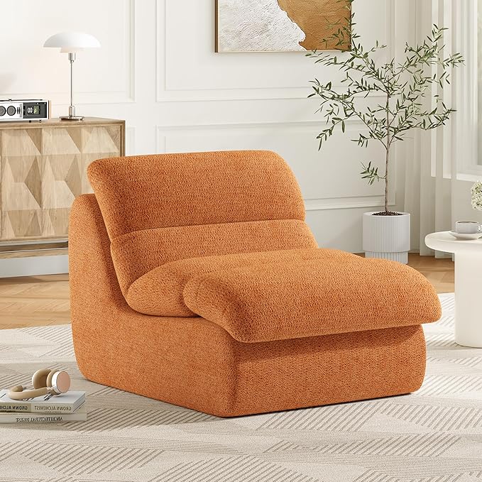 STARY Upholstered Accent Sofa Modern Armchair with Soft Cushioned Seat Stylish Sofa for Living Room Bedroom or Office